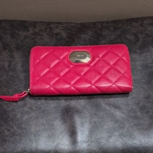 DKNY Fuchsia Quilted Women's Wallet